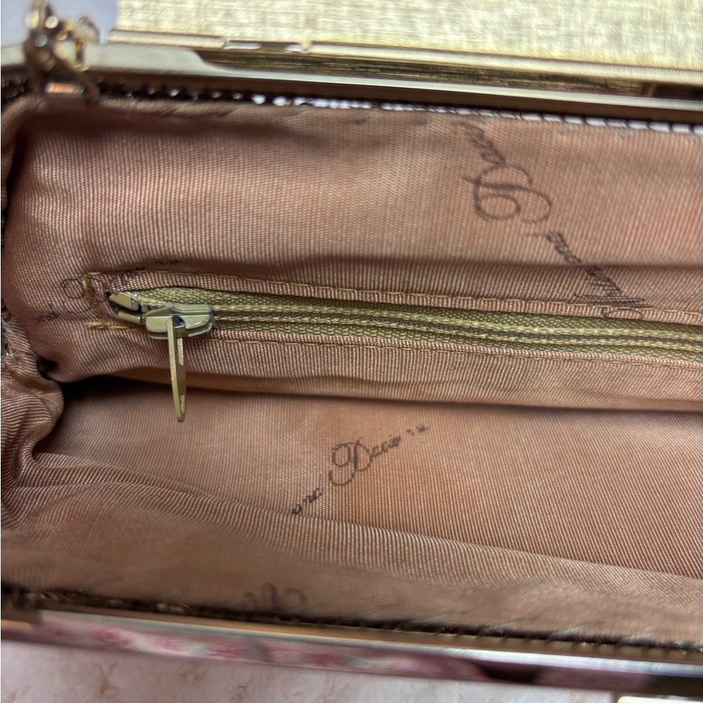 Whiting & Davis Gold Metal Mesh Crossbody Bag - Picture 12 of 14